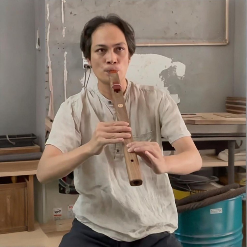 Musical Instrument A Recorder - Flauta Vertical de Madeira com Tons