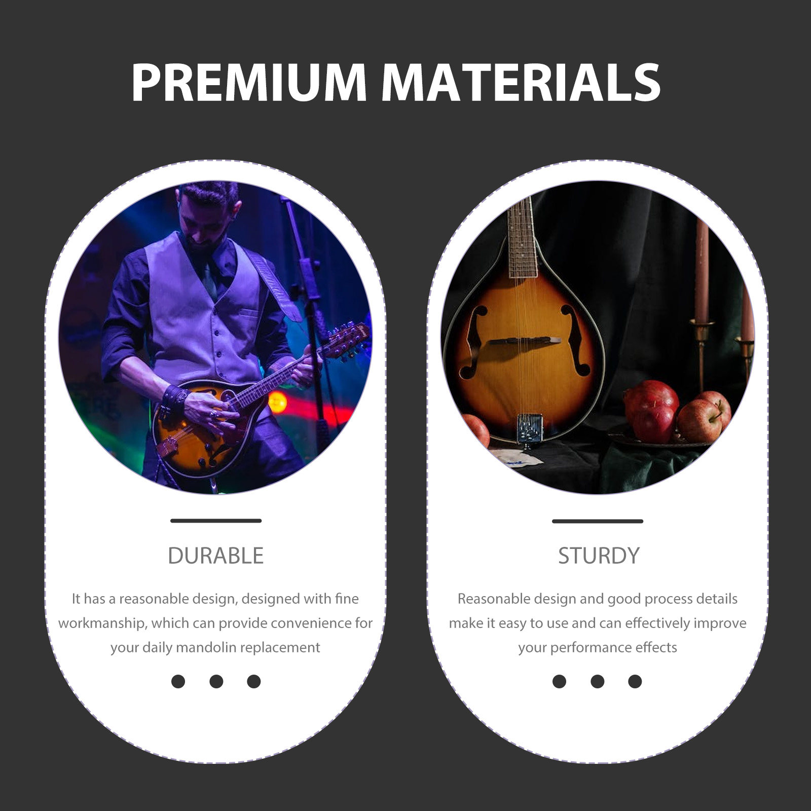 Musical Instrument Mandolin - Ponte de Madeira Vermelha para Mandolim