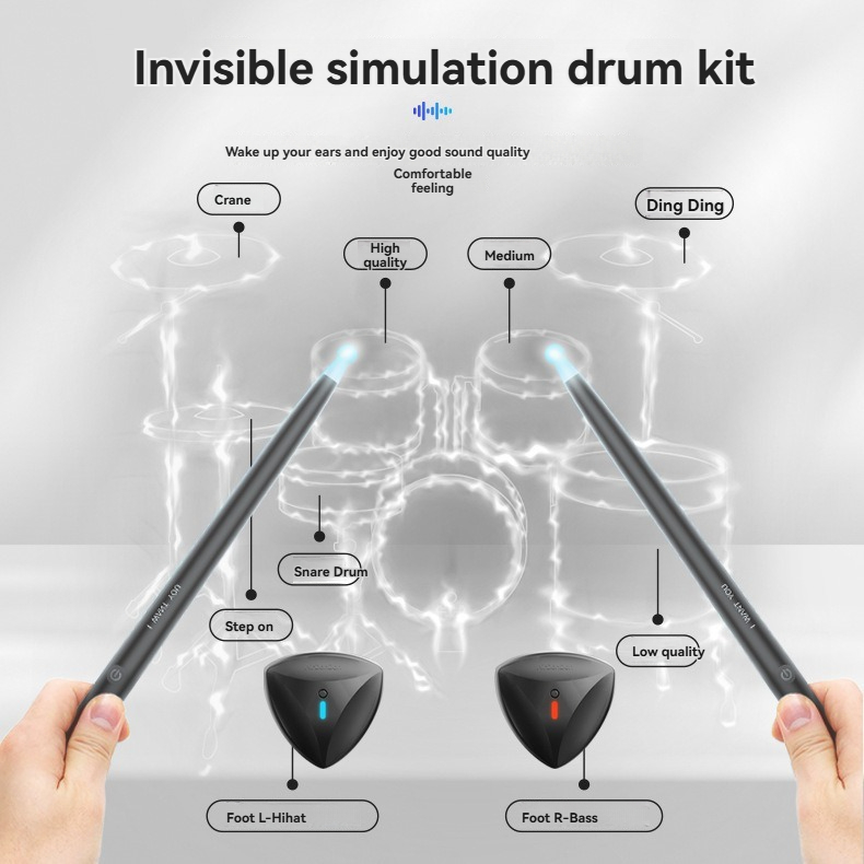 Musical Instrument Virtual - Tambor de ar eletrônico somatossensorial, tecnologia