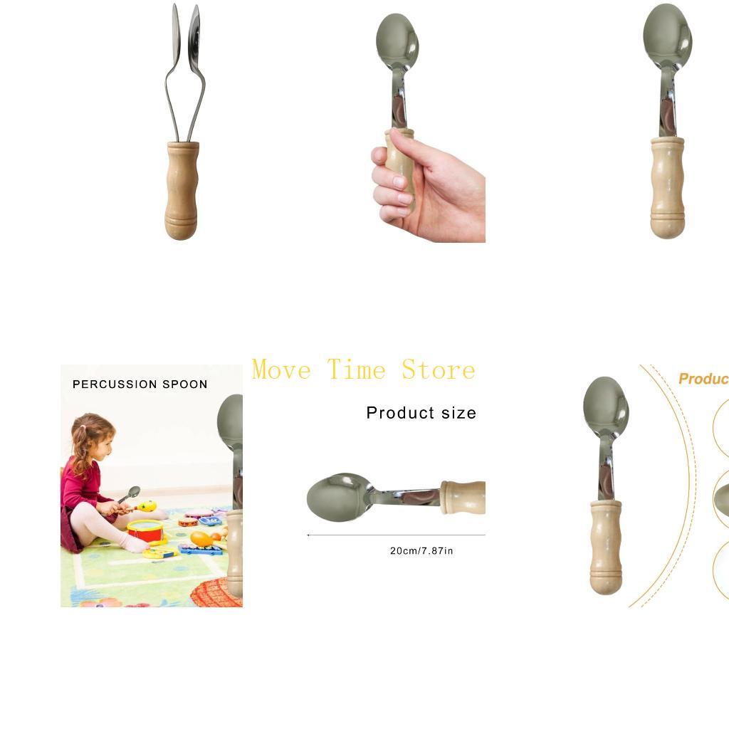 Musical Instrument Clapper - 92me colher com instrumentos percussão, colheres