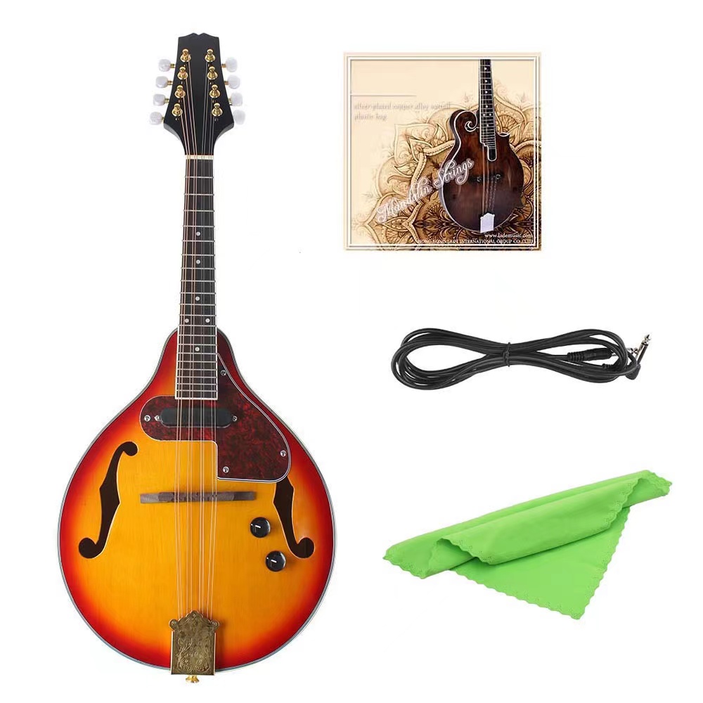 Musical Instrument Mandolin - Mandolim de Abeto, Oud, 8 Cordas,