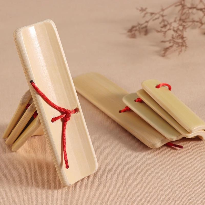 Musical Instrument Clapper - Brinquedos de Palhetas de Bambu Naturais