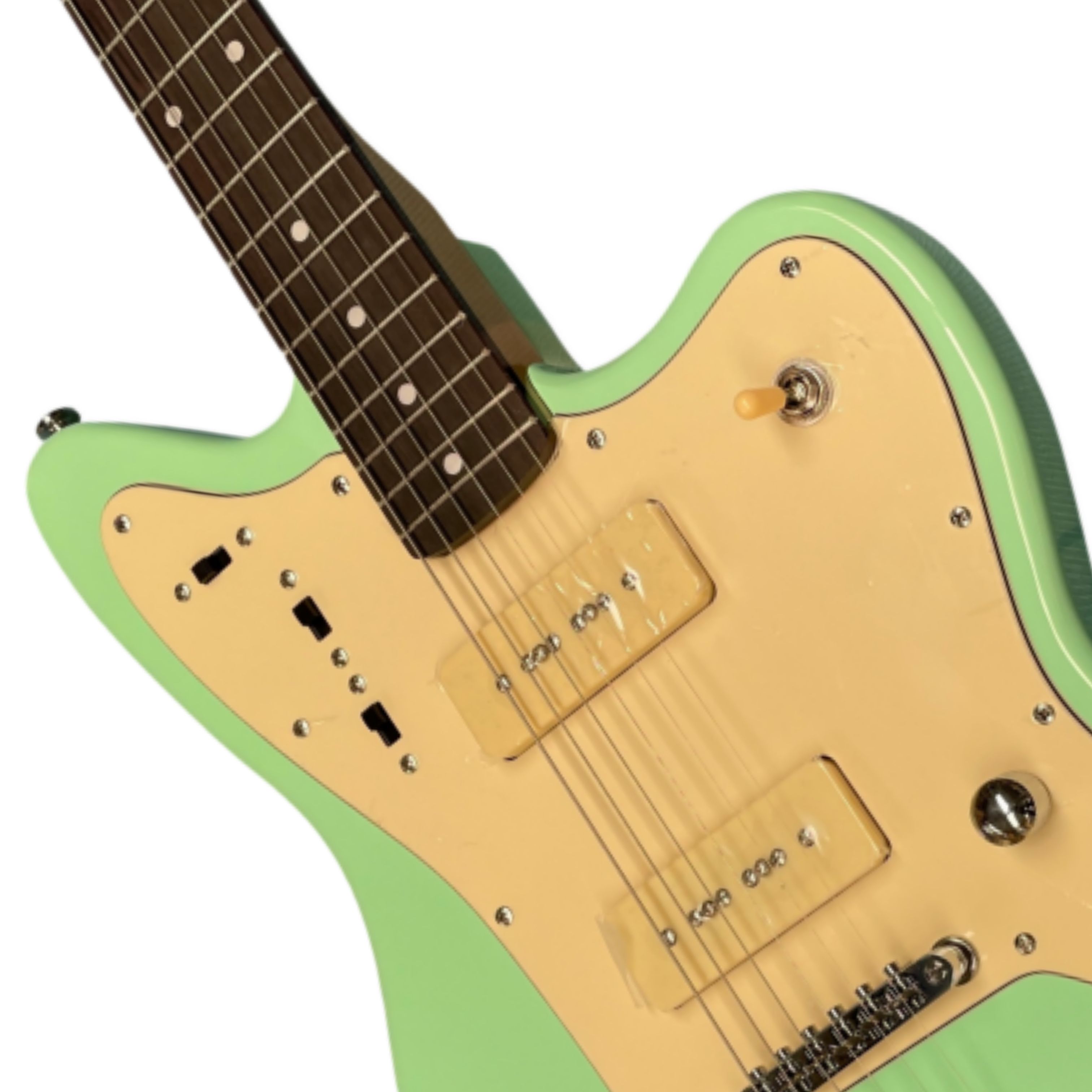 Electric Guitar Beginner - Guitarra elétrica de cor verde-menta vibrante,