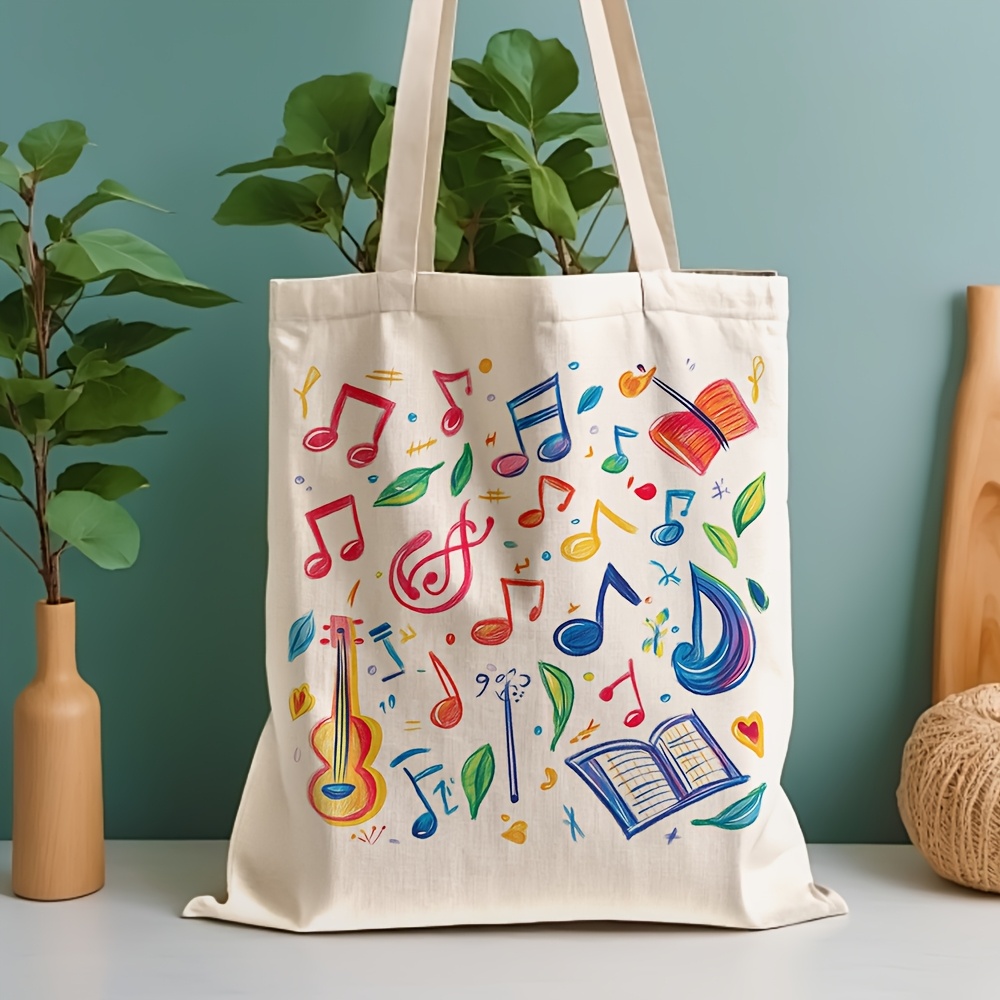 Musical Instrument Shop - Bolsa tote de lona com estampa
