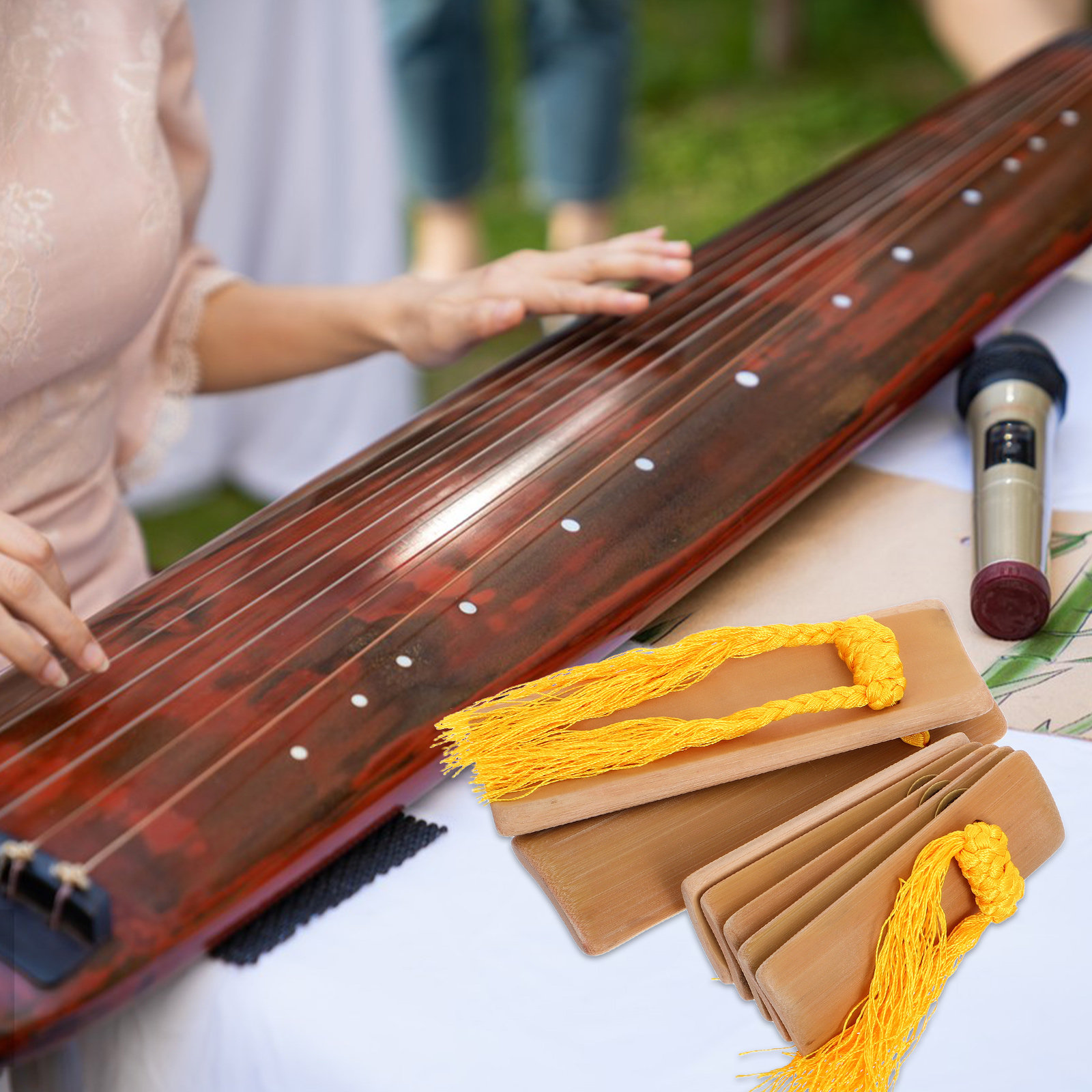 2 Peças de Palhetas de Bambu K - Musical Instrument Clapper avaliação e preço