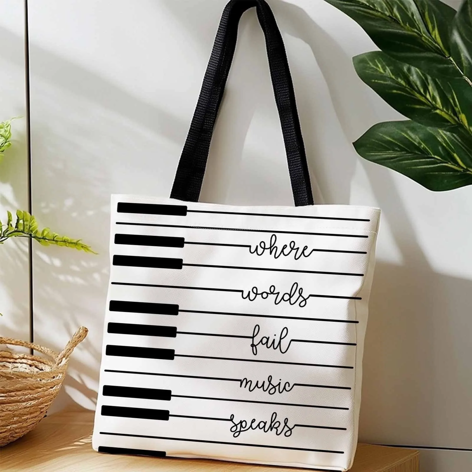 Sacolas de compras em lona com - Musical Instrument Shop avaliação e preço