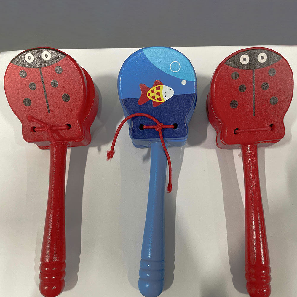 Castanholas de madeira, 3 peça - Musical Instrument Clapper avaliação e preço