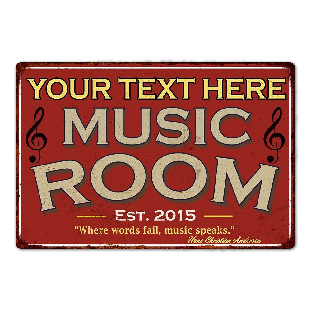 Placa Personalizada para Sala  - Song With Musical Instrument avaliação e preço