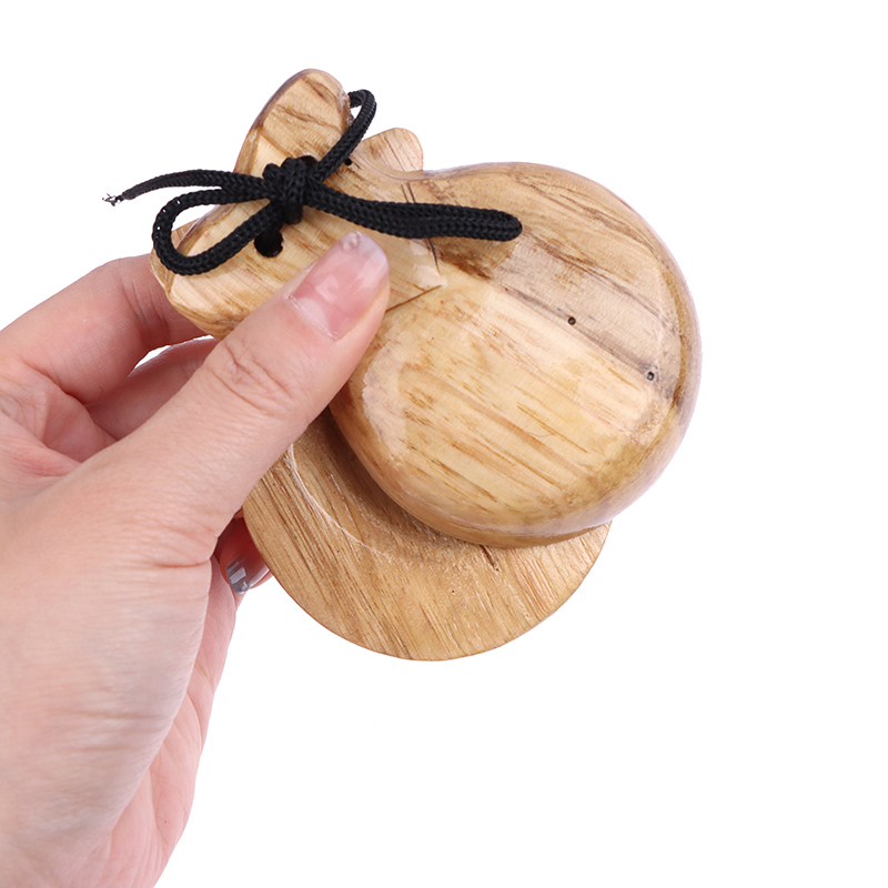 2 Peças Castanholas de Madeira - Musical Instrument Clapper avaliação e preço