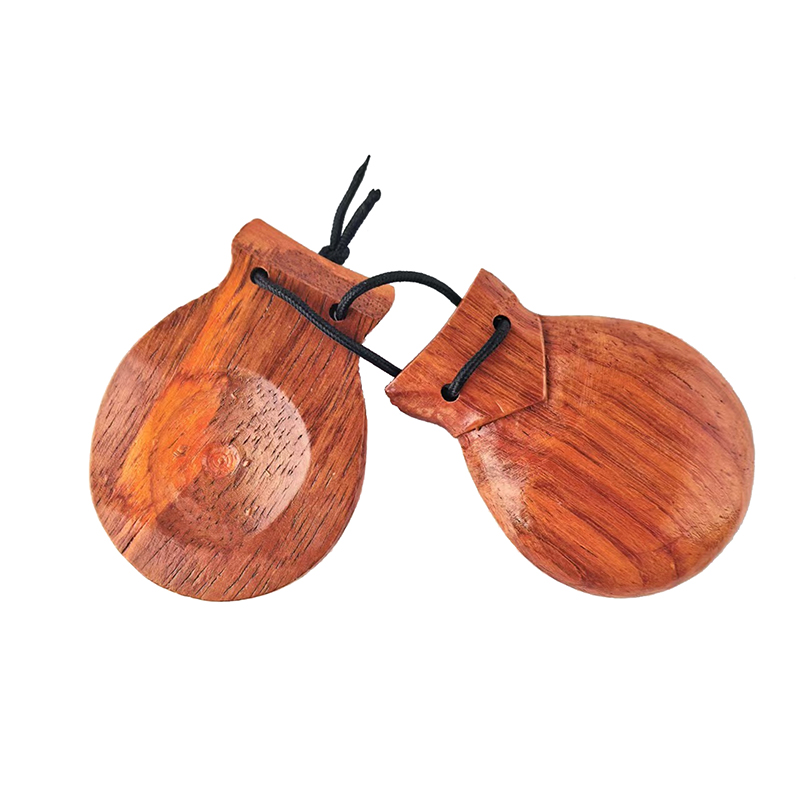 2 Peças Castanholas de Madeira - Musical Instrument Clapper avaliação e preço