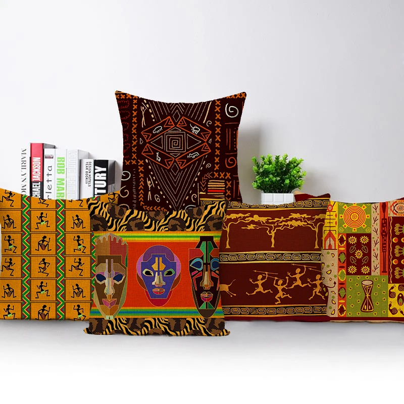 Capa de almofada retrô feminin - Musical Instrument In Africa avaliação e preço