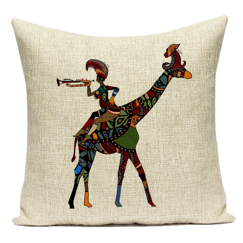 Capa de almofada retrô feminin - Musical Instrument In Africa avaliação e preço