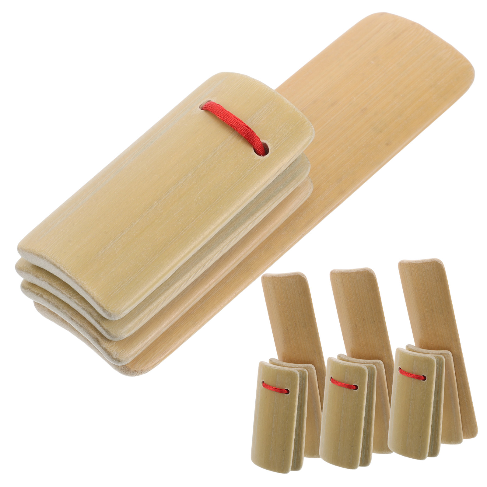 4 Peças de Clappers de Bambu p - Musical Instrument Clapper avaliação e preço