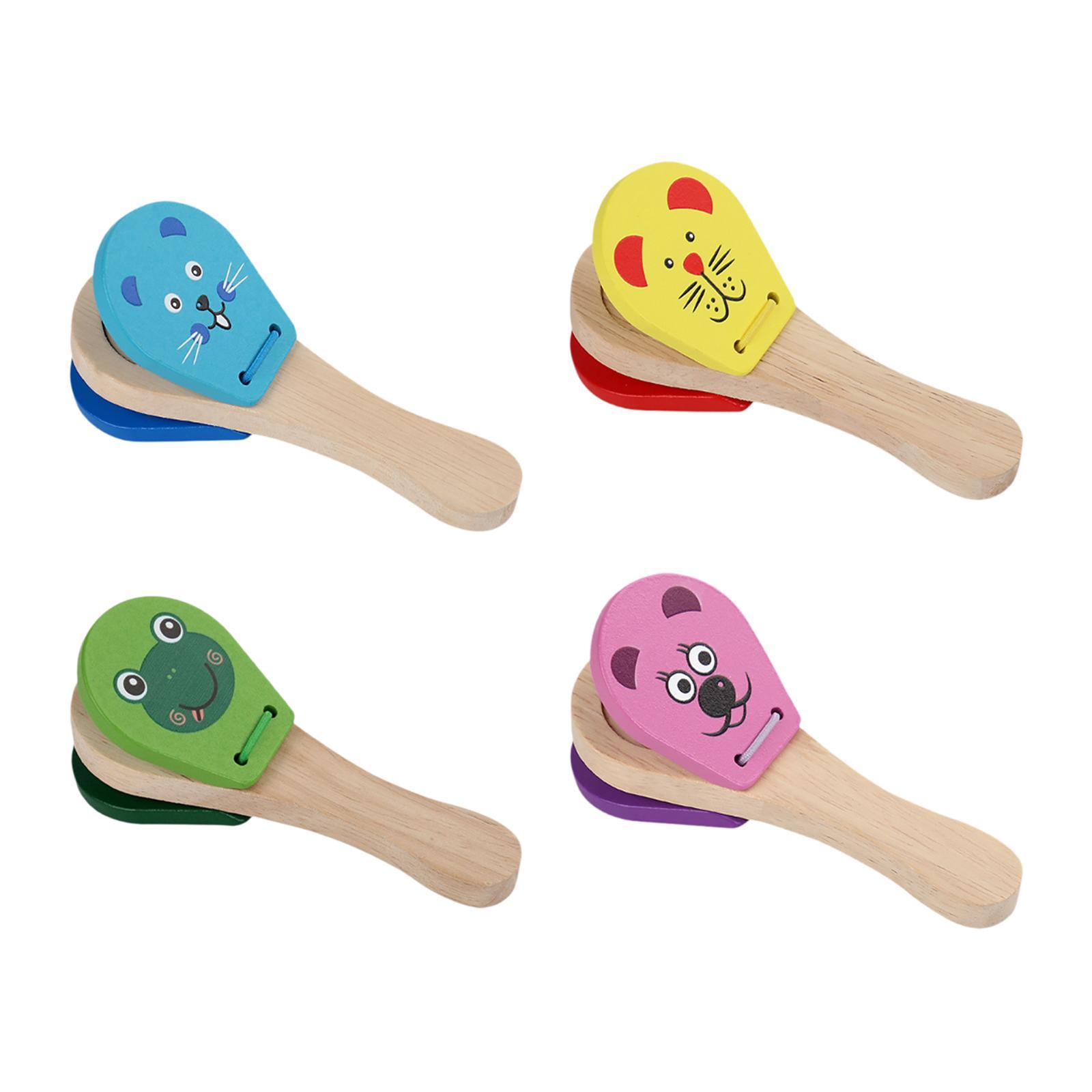 Castanholas de madeira, brinqu - Musical Instrument Clapper avaliação e preço