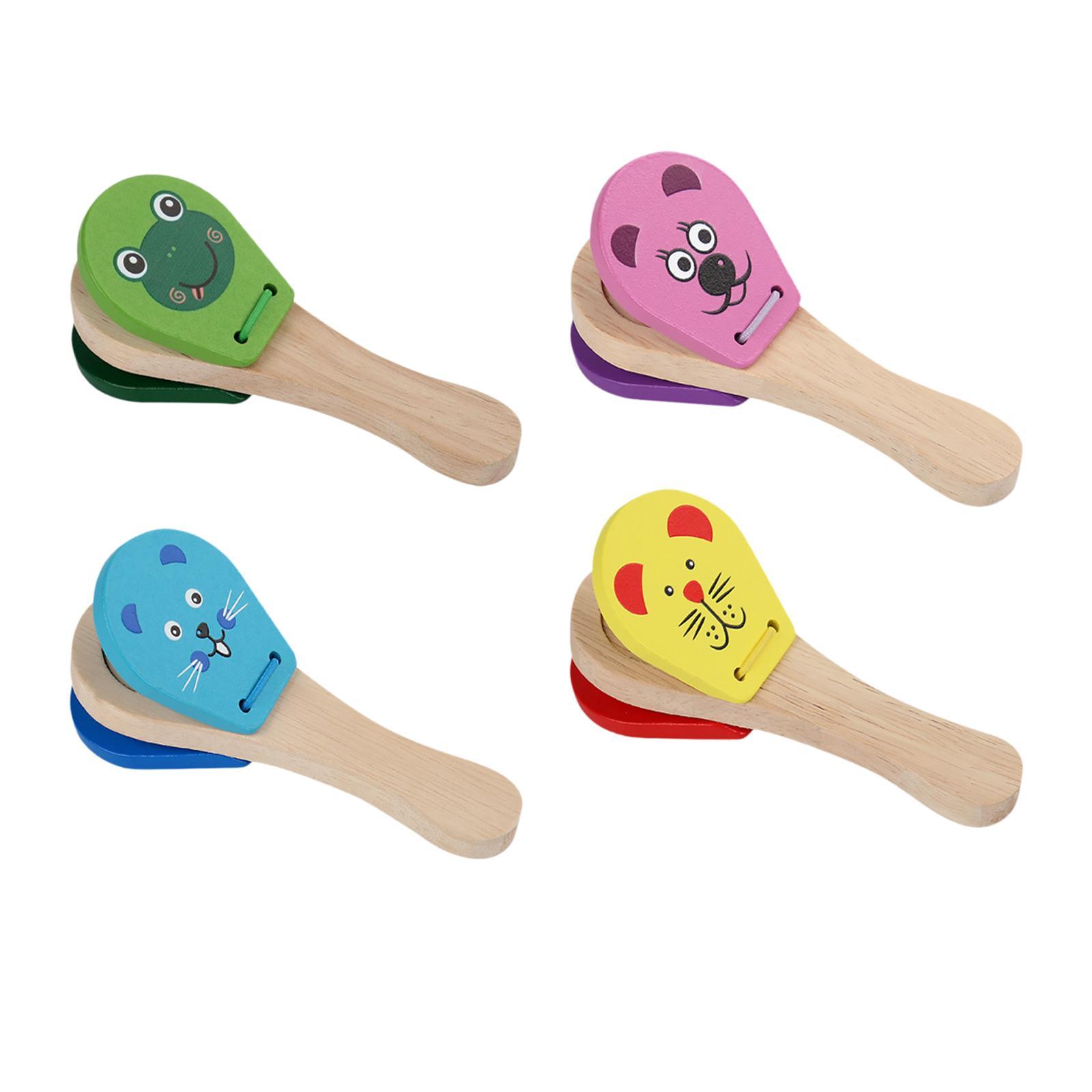 Castanholas de madeira, brinqu - Musical Instrument Clapper avaliação e preço