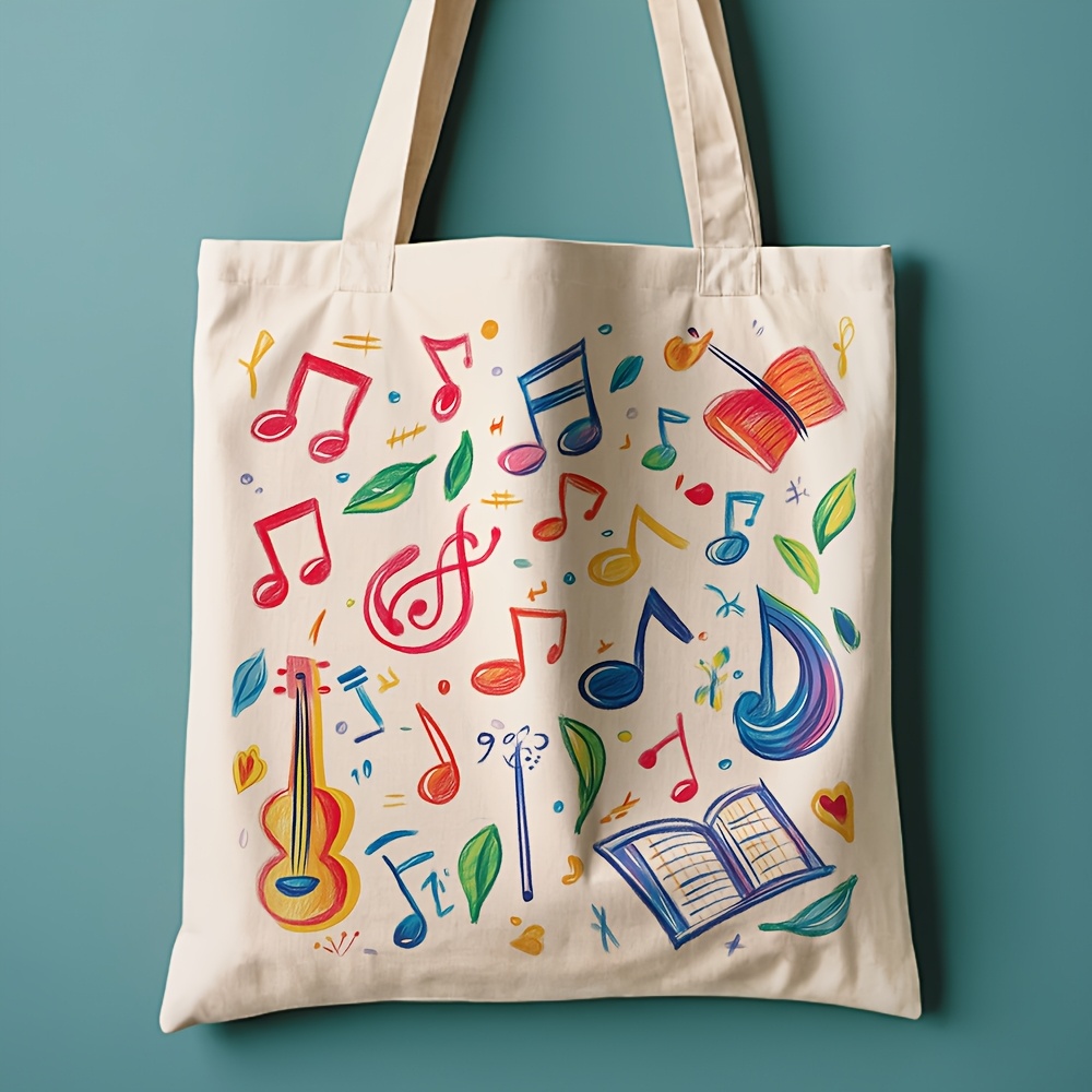 Bolsa tote de lona com estampa - Musical Instrument Shop avaliação e preço