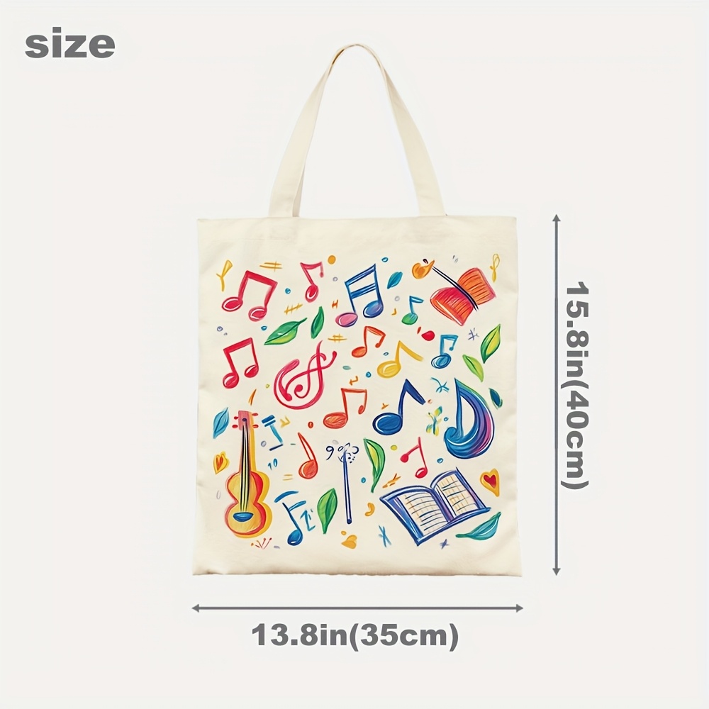 Bolsa tote de lona com estampa - Musical Instrument Shop avaliação e preço