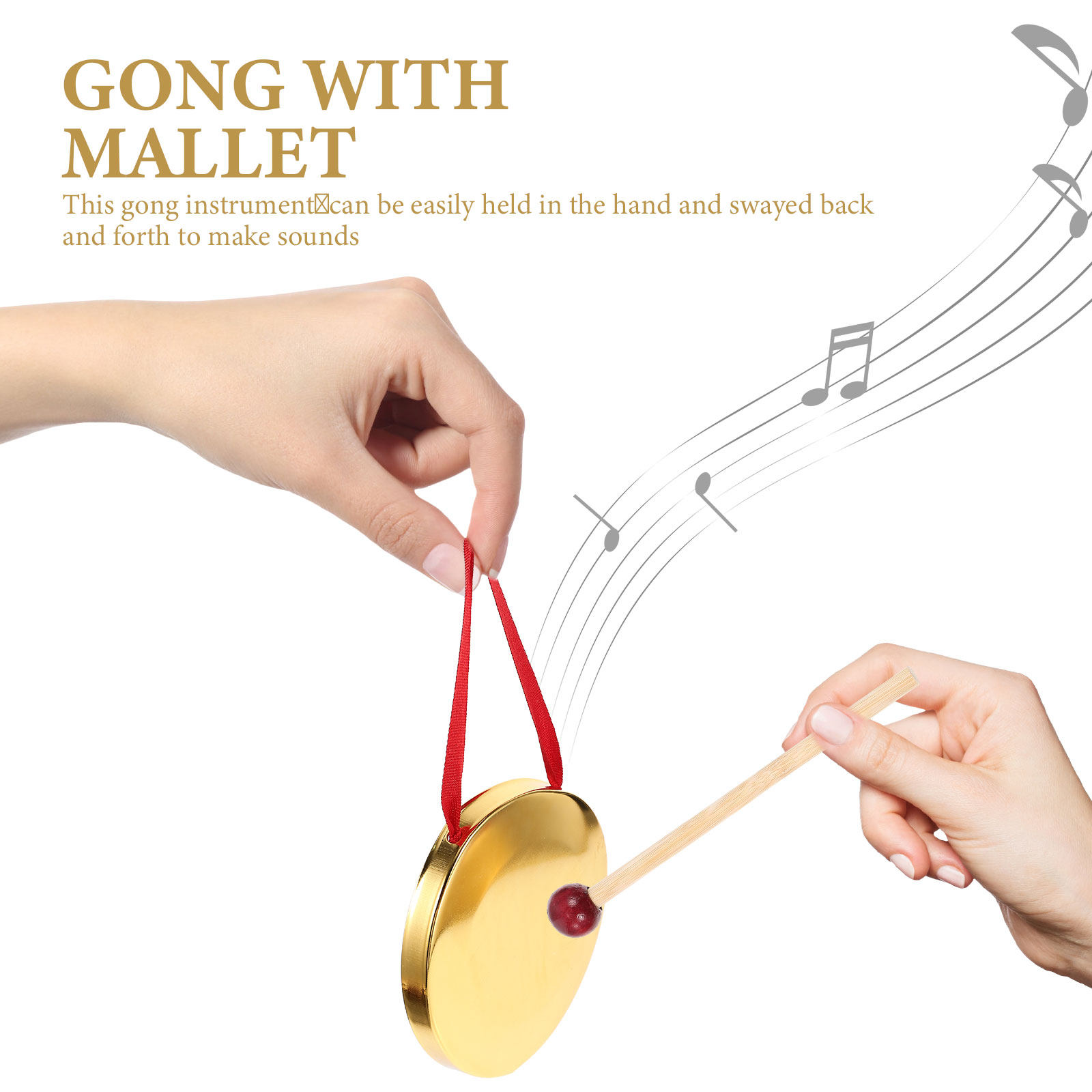 1 conjunto de gongo de metal,  - Musical Instrument Mallet avaliação e preço